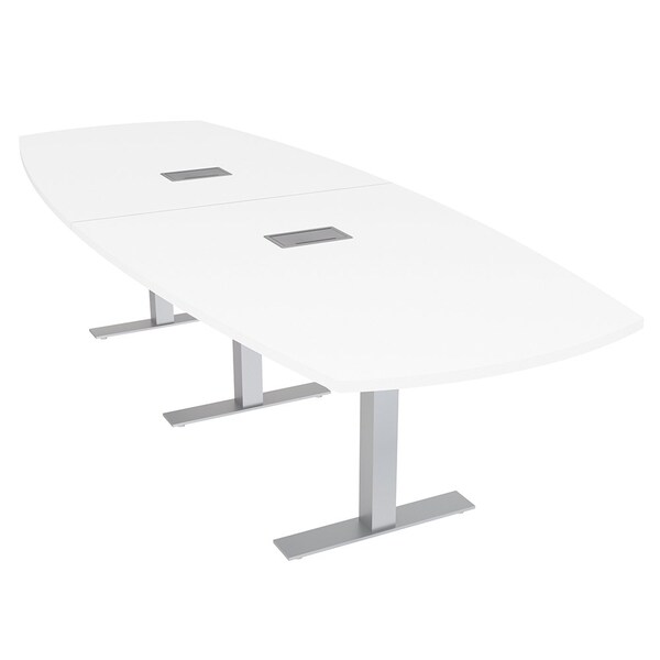 45 in W, 120 in L, 29 in H, Engineered Wood Top, White